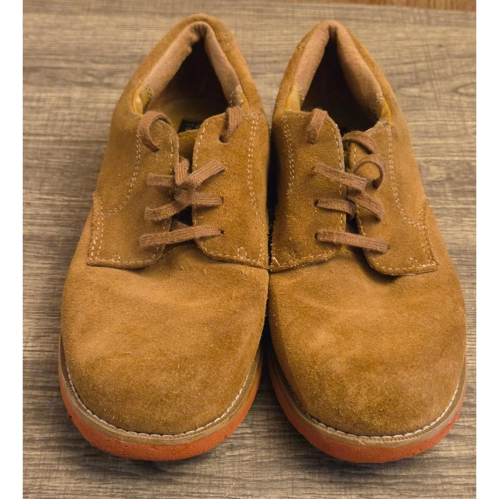 Sperry Tevin Suede Lace Up Oxford Shoes Youth Size‎ 2 Brown